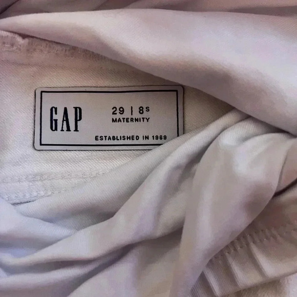 GAP Maternity Full Panel White Skinny Jeans Size 8 Short - Picture 2 of 3